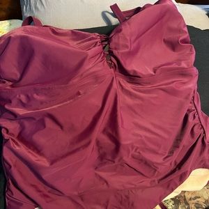 Brand new burgundy one piece swim suit